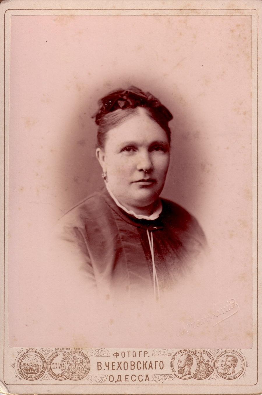 Портрет Рилєєвої Дар'ї Миколаївни, м.Одеса. 1884/1890. Frapolli, 13, Дерибасівська вулиця, Центр, Приморський район, Одеса, Одеська міська громада, Одеський район, Одеська...