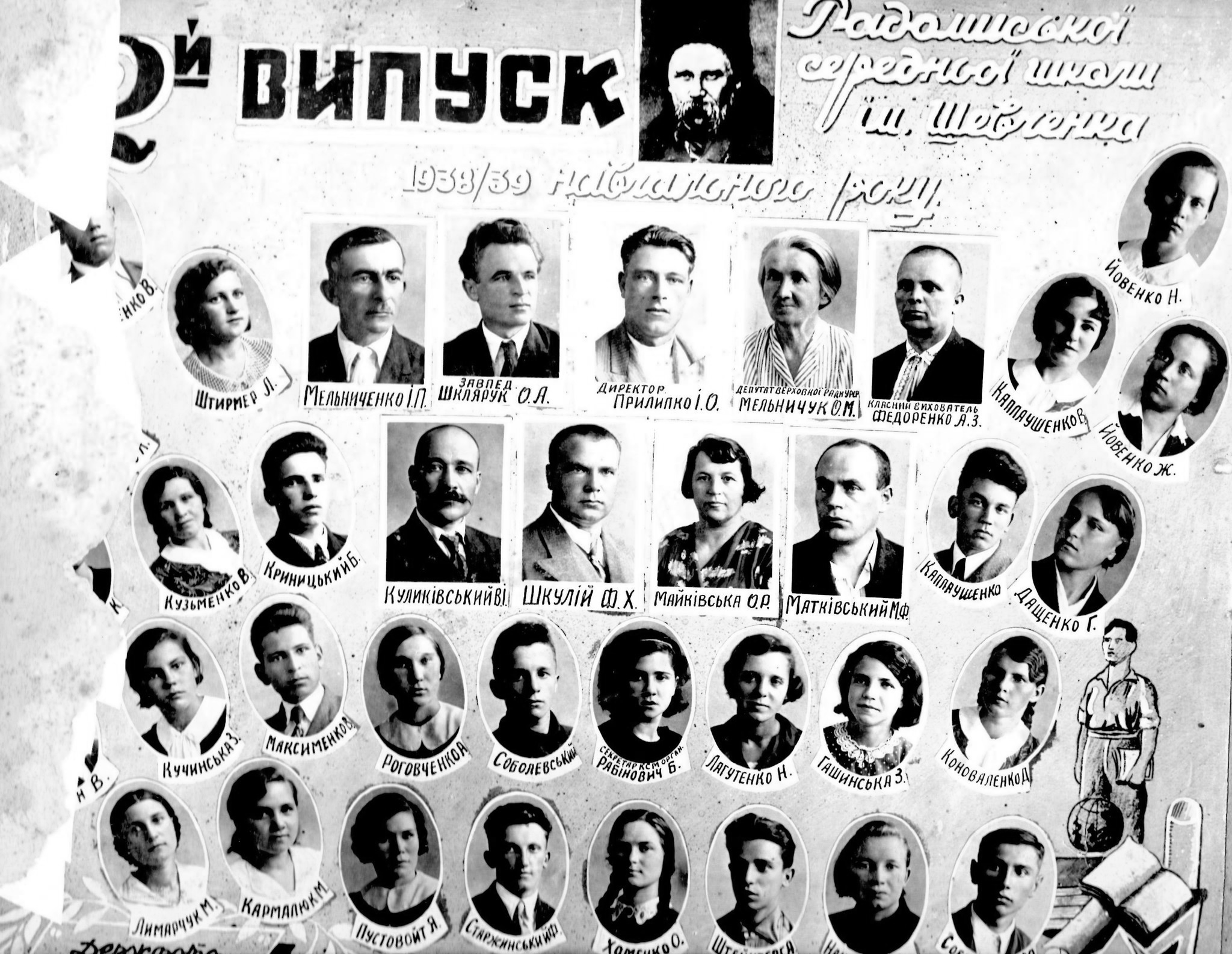 Випуск Радомиської середньої школи ім.Шевченка, 1938-1939